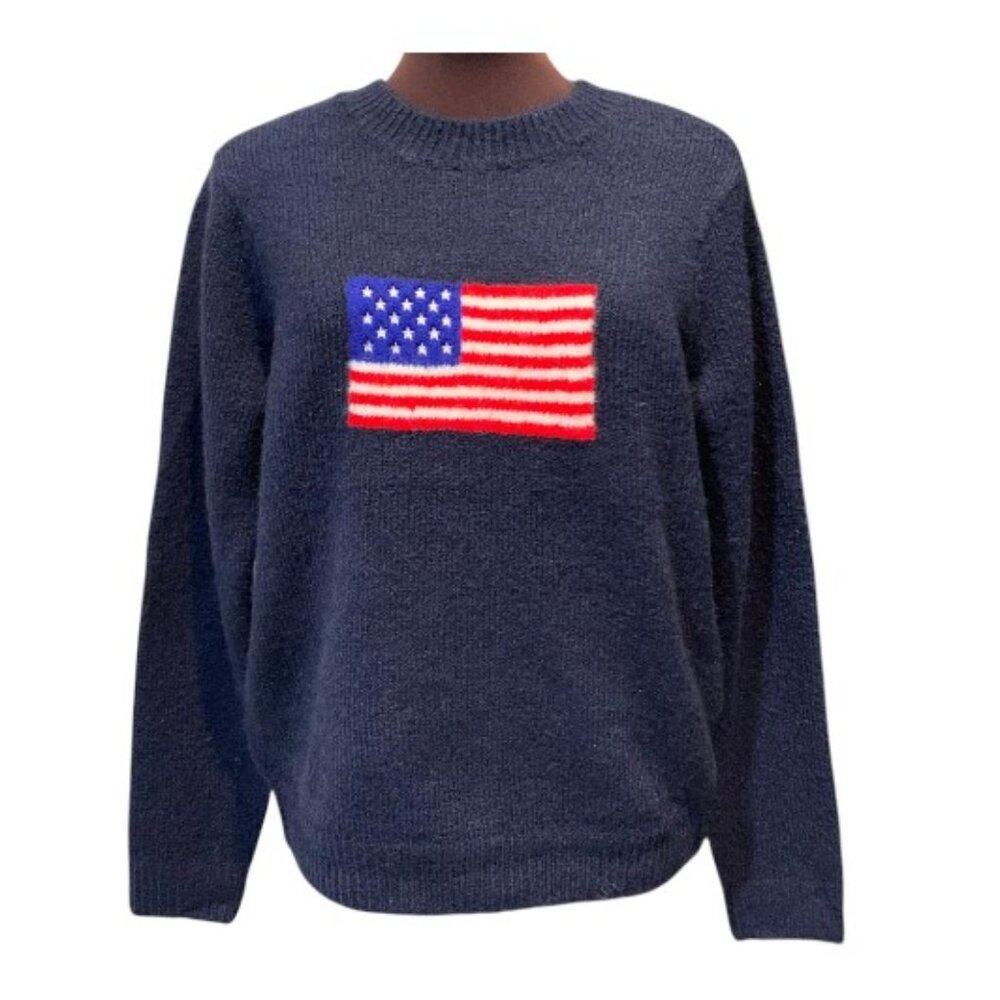 USA Flag Sweater Nanette Lepore NWT Small Navy